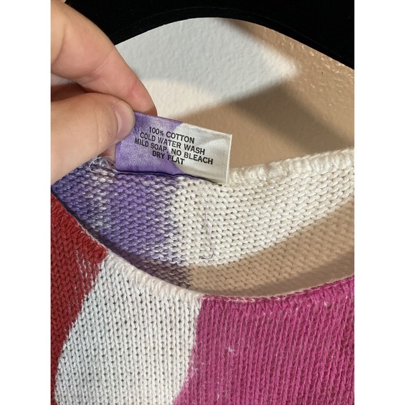 Valerie Lynn Handpainted Wearables Sigma Sweater Vintage Art to Wear OSFM - Picture 5 of 7